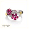 Doppio fiore rosso | Gioielli De Nobili